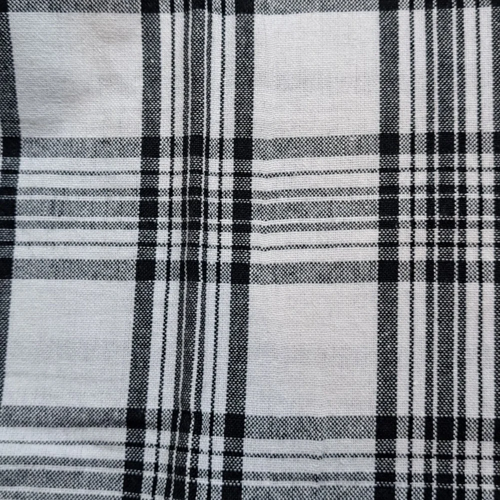 Robert Stanley NWT Signature Collection Napkin Buffalo Cottage Plaid Black White